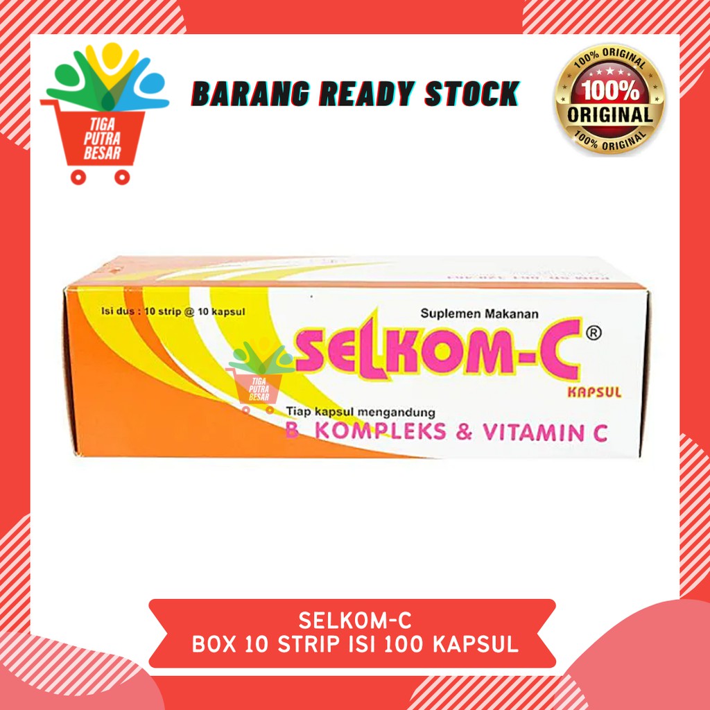 SELKOM C ED AGUSTUS 2023 VITAMIN C 500MG &amp; B KOMPLEKS BOX 10 STRIP ISI 100 KAPSUL