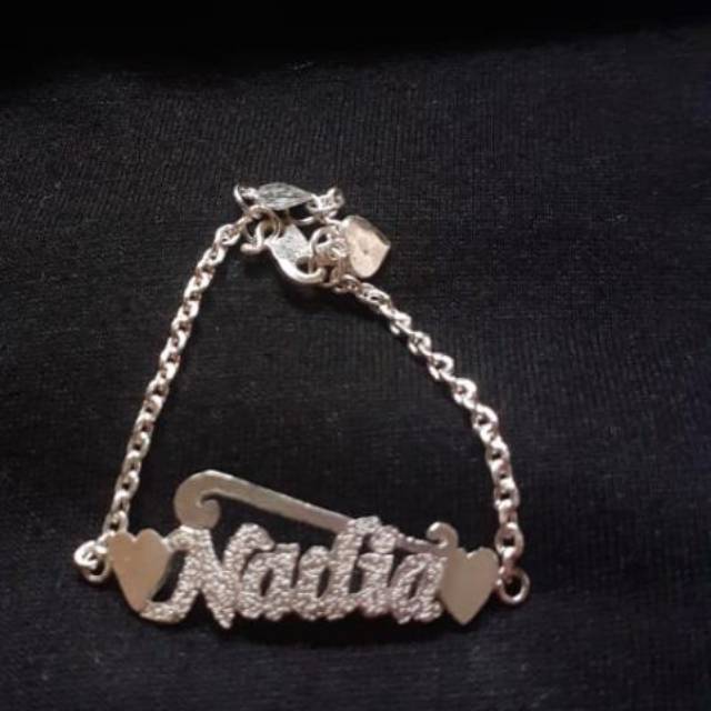 Gelang nama perak murni