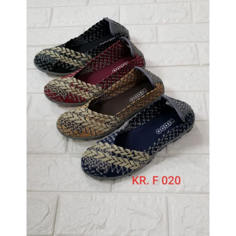 sepatu anyaman / sepatu rajut kiddo ke f020 polos