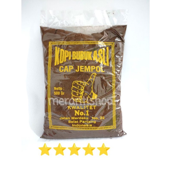 

Kopi Bubuk Asli Cap Jempol HALUS 500gram / Coffee Khas Selatpanjang