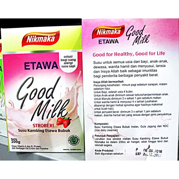 

ds211vz Nikmaka Etawa Good Milk | Susu Kambing Etawa Bubuk | Rasa Stroberi Xa201As