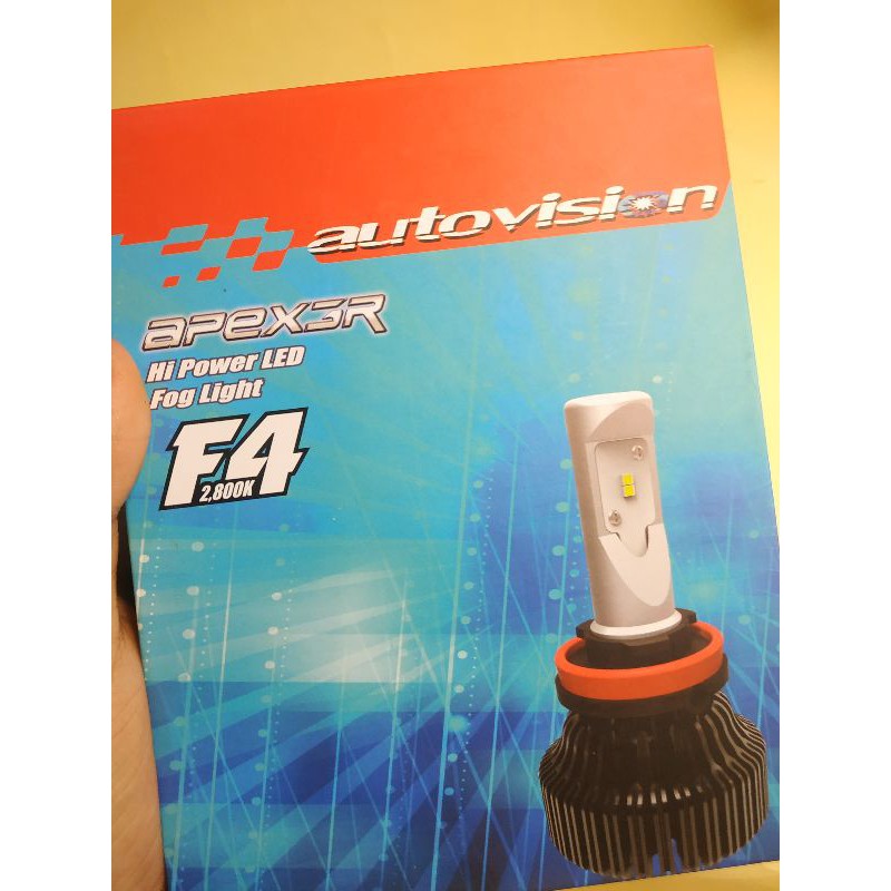 LAMPU LED AUTOVISION F4 H8 H9 H11 H16 14W 2800K EPISTAR LAMPU FOGLAMP MOBIL KUNING TERANG