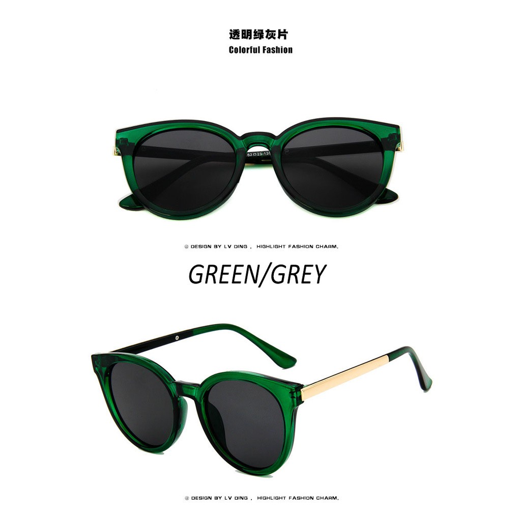 2018 Kacamata Bingkai Kacamata Fashion Baru Korea Wanita / Pria Dengan 10 WARNA free gift-GREEN/GREY
