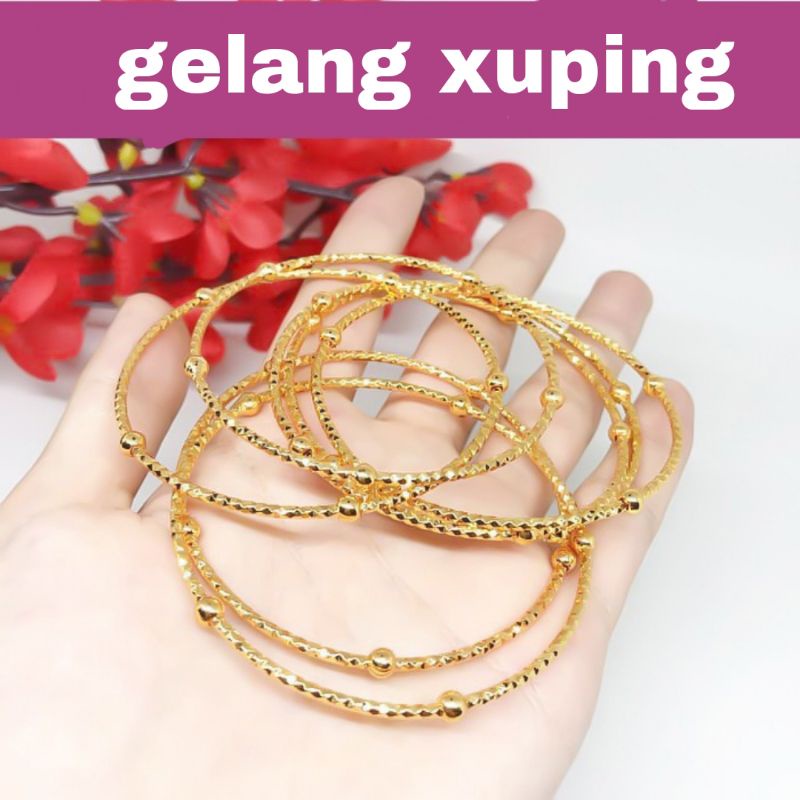 Gelang Keroncong Xuping Model Bulat Bulat Lapis Emas