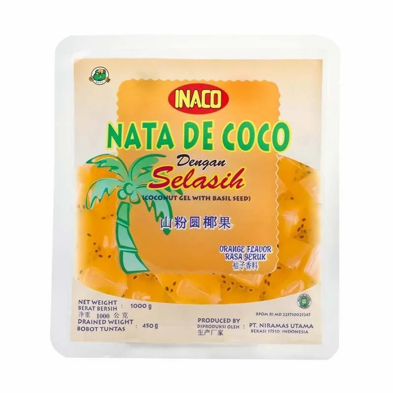 

nata de coco inaco selasih jeruk orange 1000 1 kg