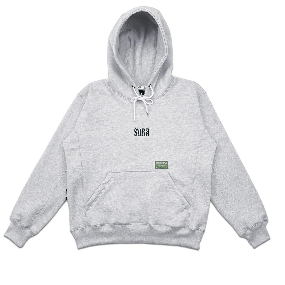 "BE. 637499" Sura Positiva - Hoodie (Primary Base) Abu abu Misty