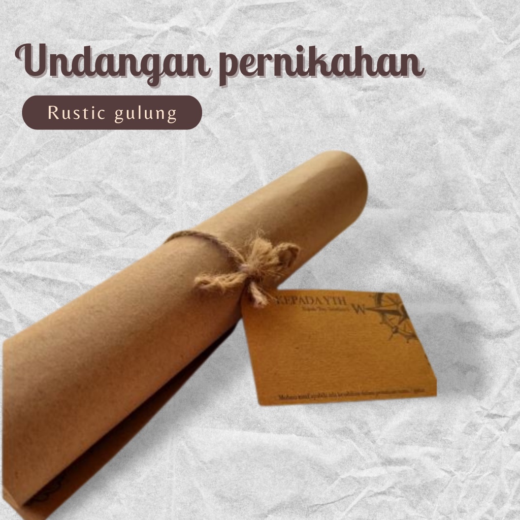 Undangan Pernikahan Rustic Aesthetic Gulungan Murah FREE VIDEO