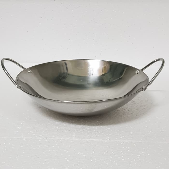  Wajan  Mini Stainless Steel 25 CM 10 inch Wajan  Stainless 