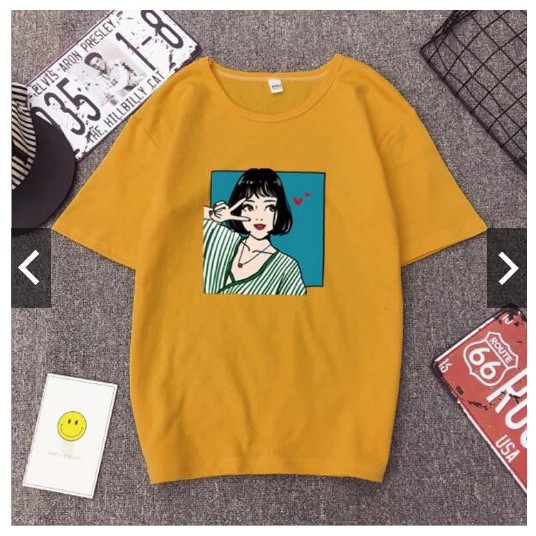 FIFI FASHION Tshirt Pose Girl Tee - Kaos Wanita Tumblr Tee All Size