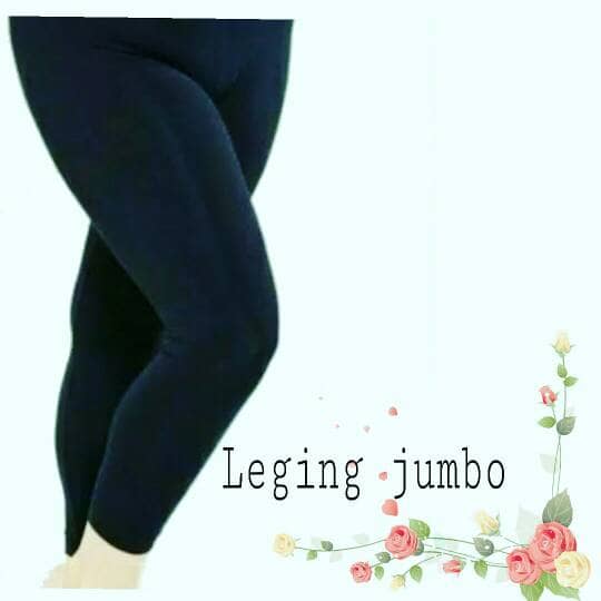 Promo lejing murah Legging jumbo besar wanita leging panjang lejing jumbo dalaman rok - Hitam
