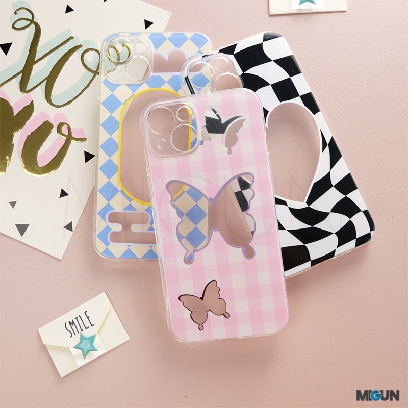 New! Mosaic Glossy Pattern Case - Softcase Fullcover for iPhone 7 8 SE2020 7+ 8+ X XS XR XSMAX 11 12 13 MINI PRO PROMAX