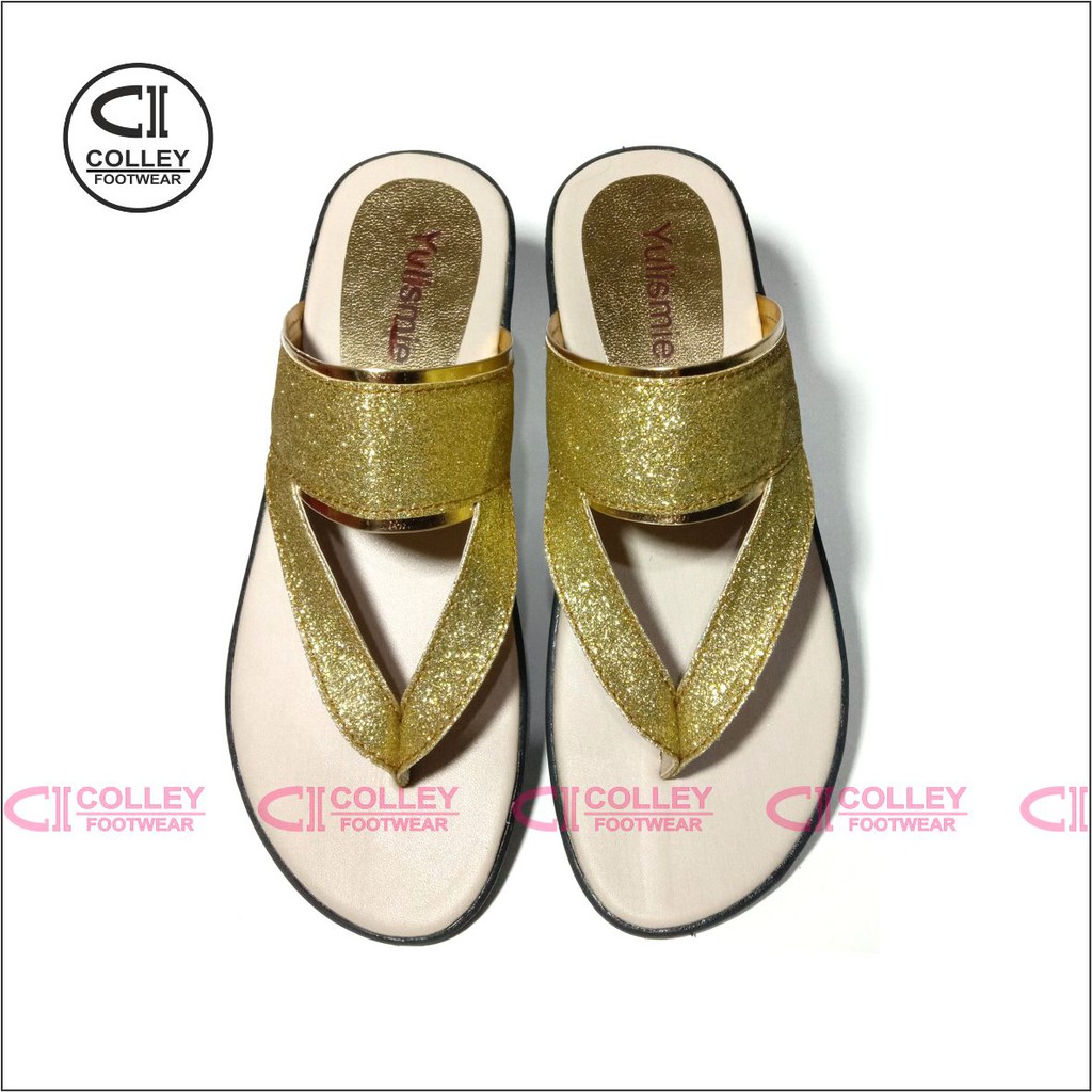 COD - SANDAL FLAT WANITA / GLOSSY / SANTAI GLOWING / FLT-SCW-031