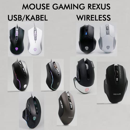 ITSTORE MOUSE OPTICAL GAMING REXUS GARANSI RESMI WIRELESS USB G10 X12 X13 X8 S5 RX108 RX109 RX110 FREE POUCH KANTONG