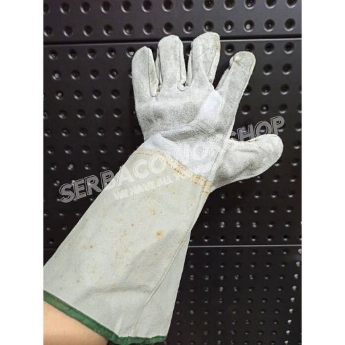 Promo Sarung Tangan Welder/Las Glove Leather Abu Glove Safety Termurah Berkualitas