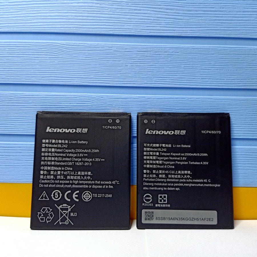 Baterai Batre Battery Lenovo A6000 / A6000 Plus / A6000+ BL-242 BL 242 BL242