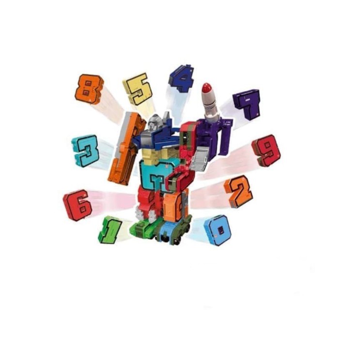Emco POCKET MORPHERS - Number 1 Robot Transformers Angka Combiner murah Berkualitas