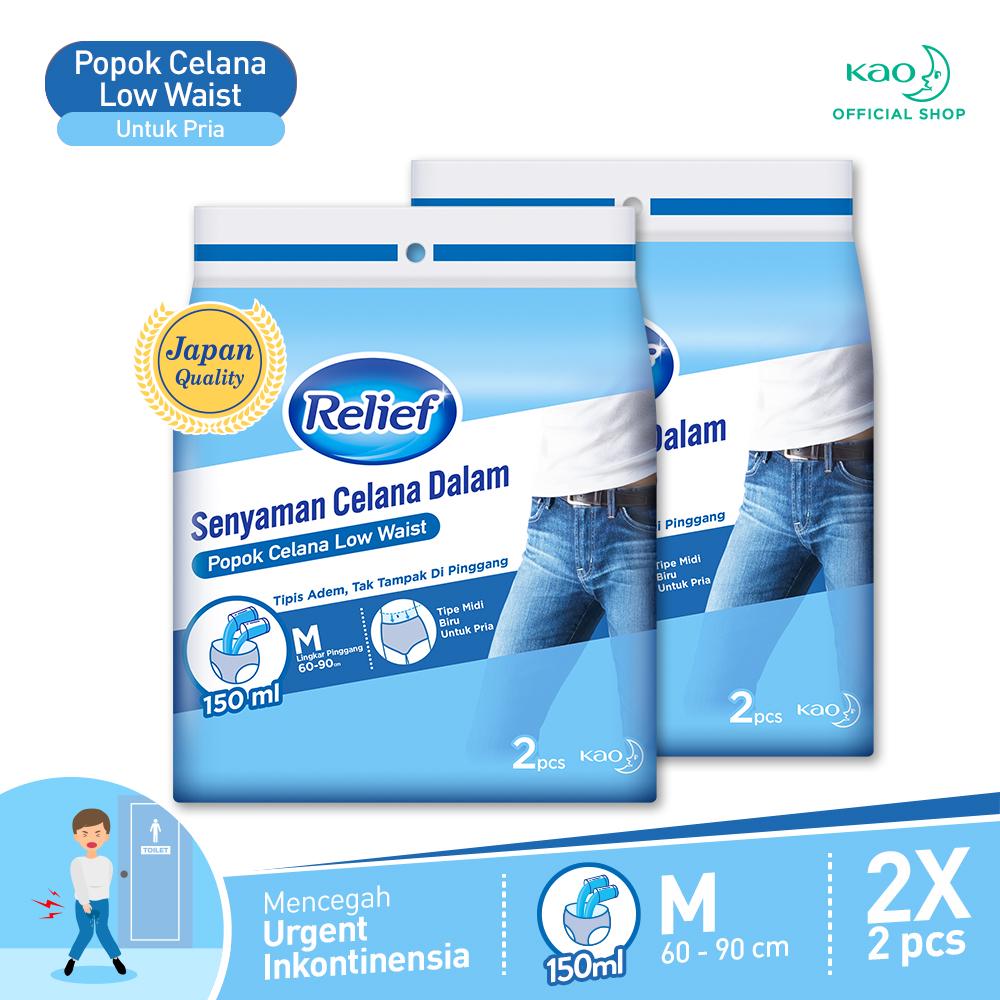 Kao Relief Popok Dewasa Celana Pria M 2x2 pcs