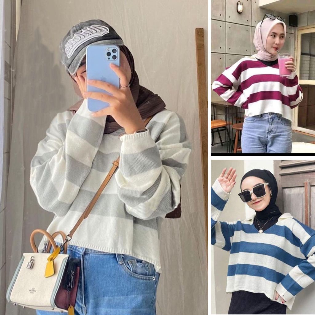 Sweater Rajut Wanita Korean Style CardiganSweter Valencia Cardy