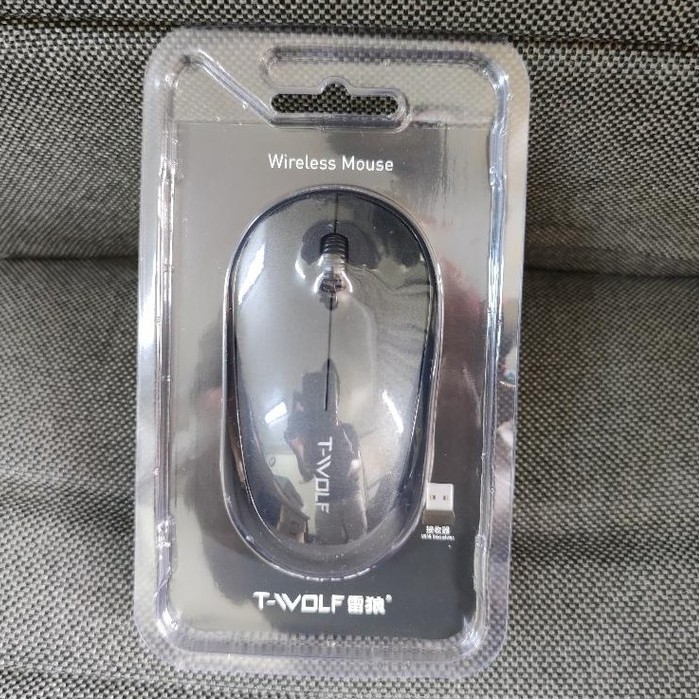 SKU-1249 MOUSE WIRELESS TWOLF Q18 TERMASUK BATERAI T-WOLF