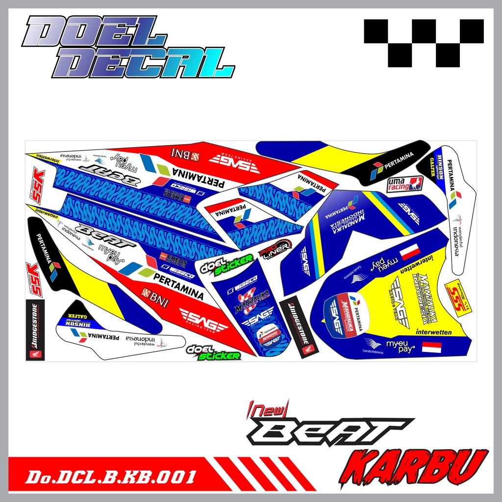 Decal Stiker Fullbody Beat Karbu 2008 2009 2010 2011 2012 Variasi Sticker Desain DOEL-001