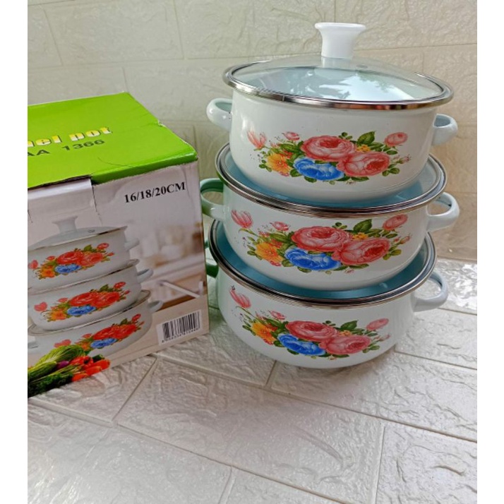 PANCI BUNGA REONA + TUTUP KACA MOTIF CANTIK