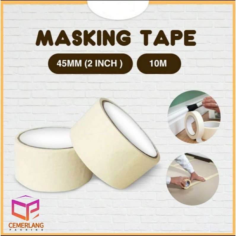 

LAKBAN ISOLASI SELOTIP KERTAS MASKING TAPE 45mm 2" 2 in inch inchi