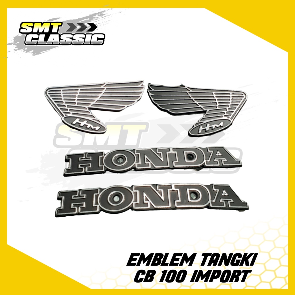 EMBLEM CB GLATIK CB100 LOGO TANGKI TENGKI HONDA CB 100 S90 ALMUNIUM LAMBANG TANKI HONDA CLASIC MODIF