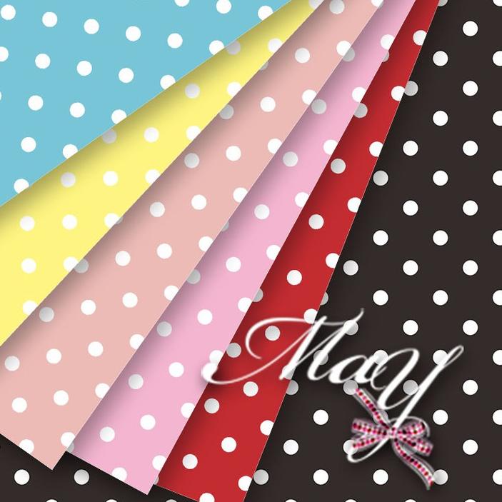 

❊ 10 lembar Kertas Kado Fancy Paper Polkadot (Nala Pink, Peach, Red, Blue, Black, yellow) ➭