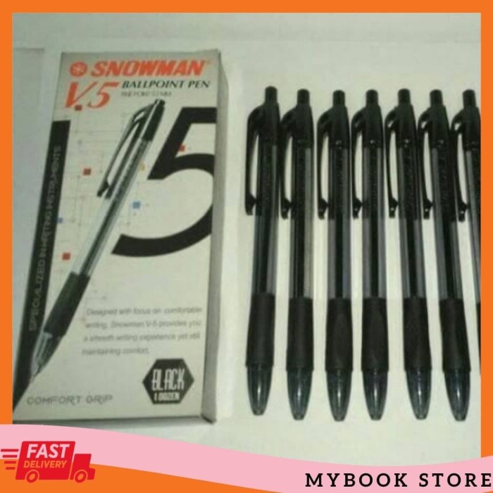 

Aman Pulpen Snowman V5 0.7 Hitam [12 Pcs] Terlaris Mbs Promo