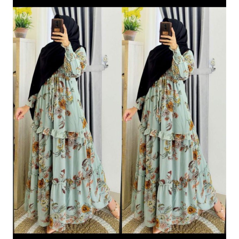 Gamis ceruty printing ori athata