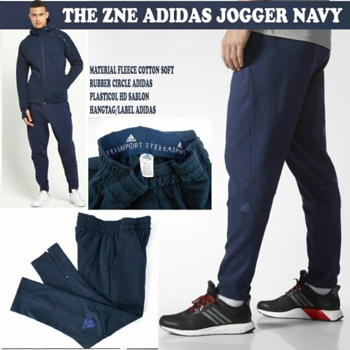 CELANA JOGGERPANTS ADIDAS ZNE NAVY WITH ZIPPER GRADE ORI.