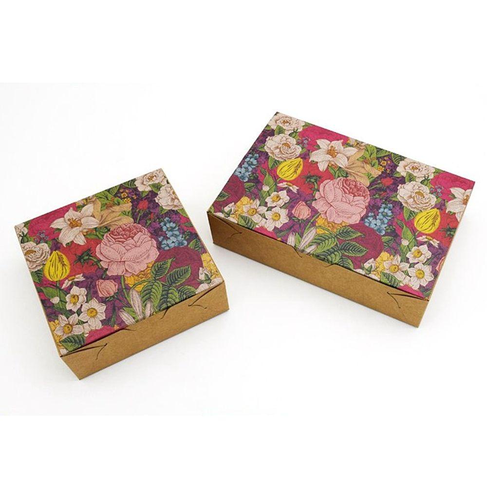 Lanfy Mooncake Kotak Portable Retro Bakeware DIY Paper Box Hadiah Pernikahan Cookies Packing Box