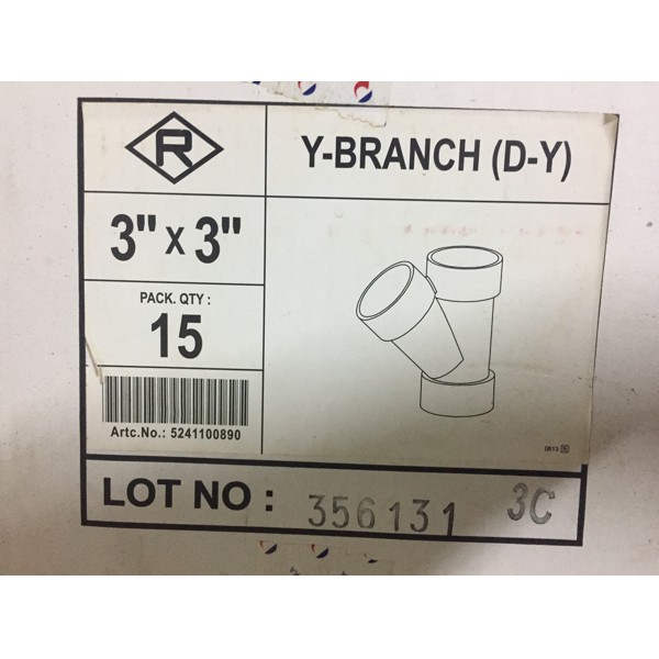 Y branch 3 inch Rucika sambungan pipa
