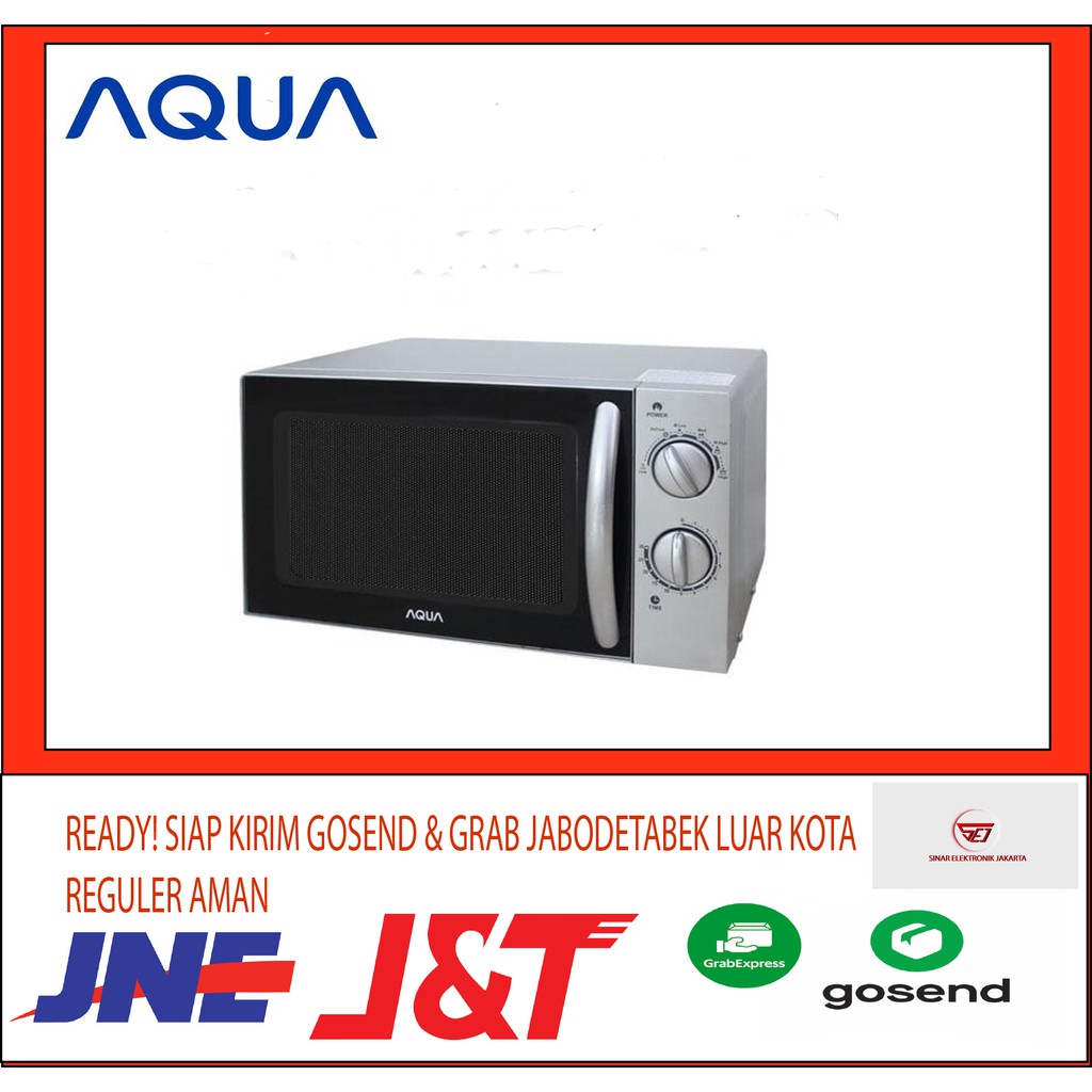 Microwave AQUA AEMS1112S. Kapasitas 17 liter. Listrik Rendah 400 watt. Baru Bergaransi Resmi