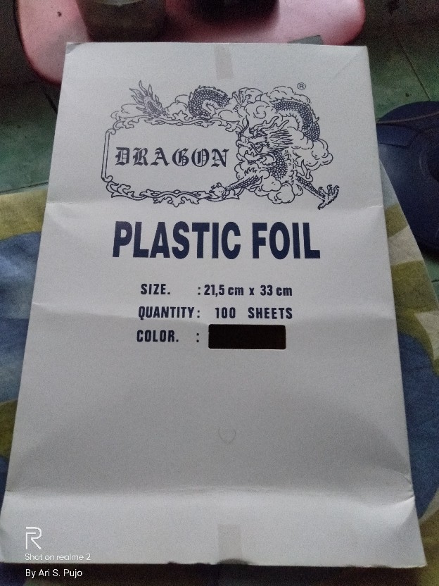 Plastik Foil Dragon Folio Isi 100 Lembar - Copy Paper Foil F4 Emas / Perak / Biru/ Hijau