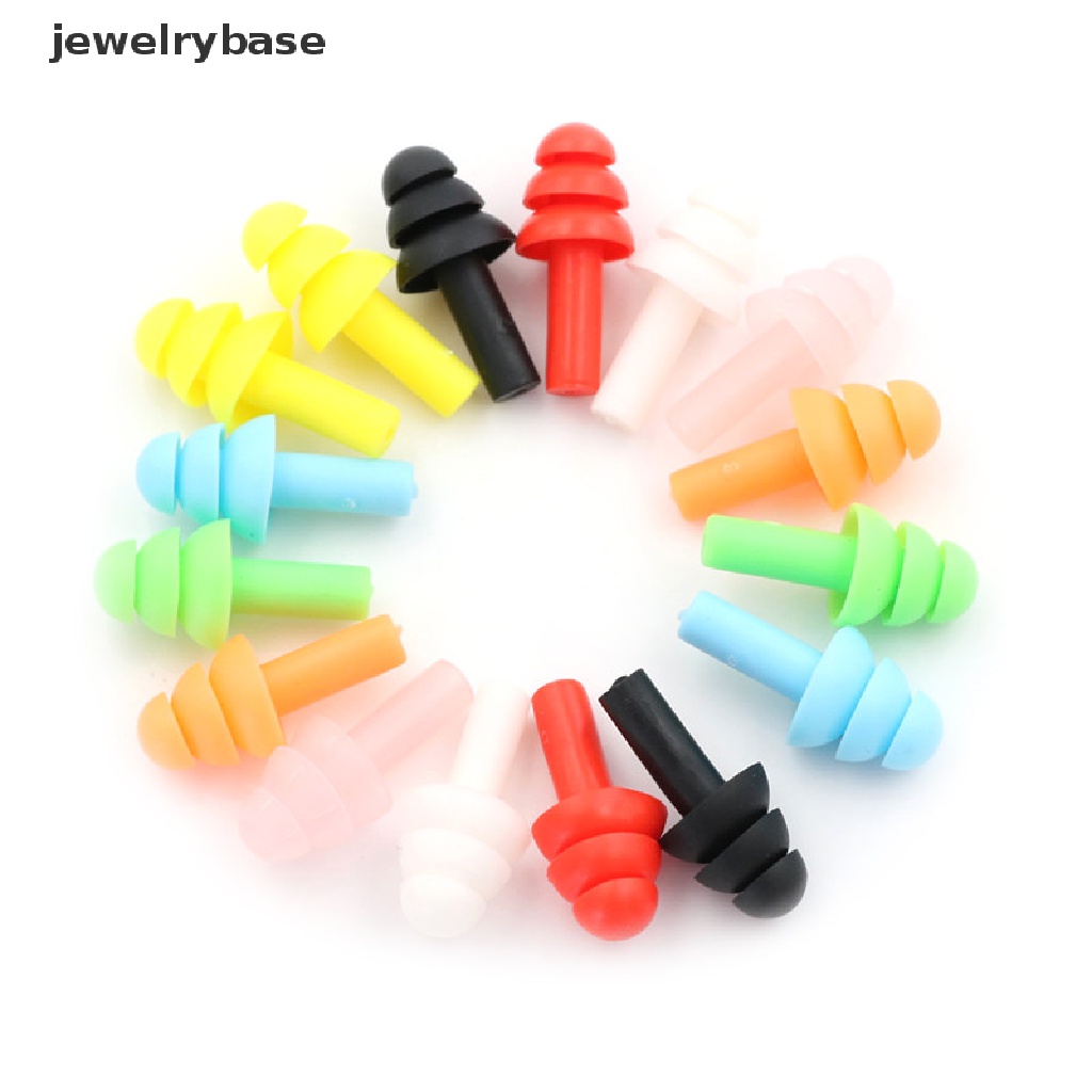 20 Pcs Ear Plugs Bahan Silikon Anti Bising Untuk Belajar Tidur