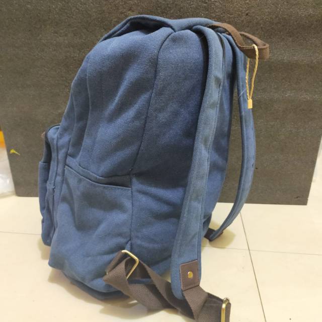 Sale tas ransel bahan kain kanvas backpack sekolah kuliah