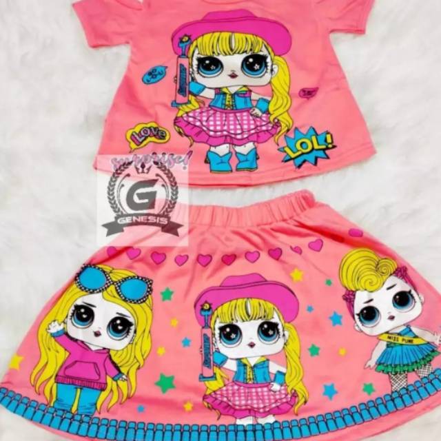 Baju setelan lol anak perempuan