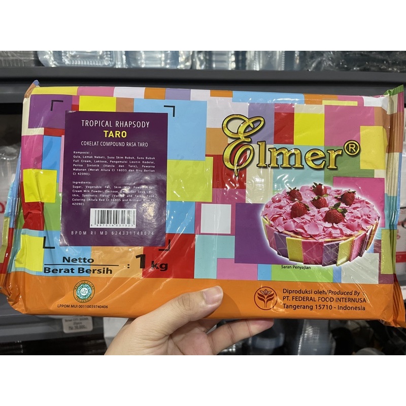 

Elmer Cokelat Compound Rasa Taro 1kg warna ungu