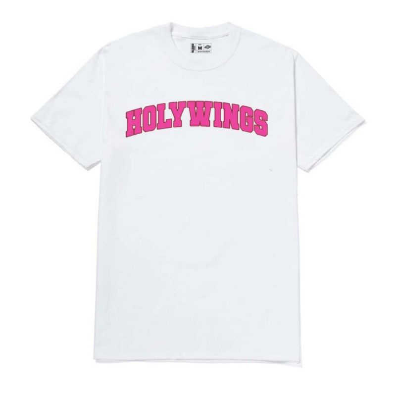 Tshirt kaos basic holywings black Pink