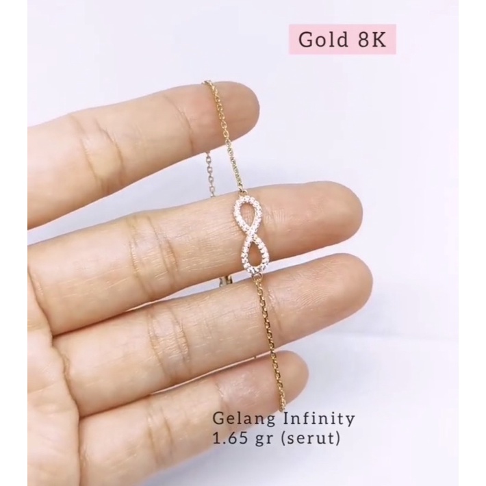 Gelang wanita infinity ubs millie molly kadar 375 8k