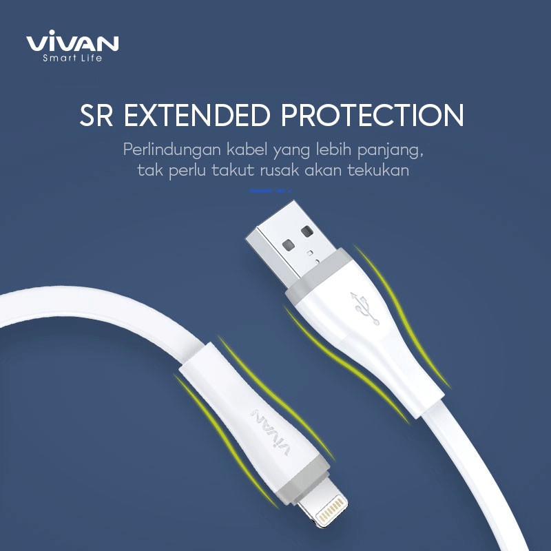 VIVAN SL100S KABEL LIGHTNING KABEL MURAH - 100CM - 100% ORI VIVAN