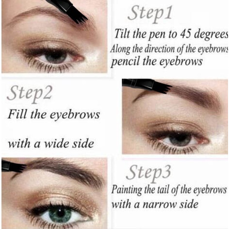 CMAADU EYEBROW CONTOURING Pencil 4 Tip Liquid Brow Waterproof Long lasting Cosmetic Eyebrow