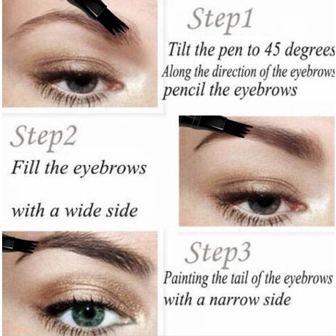 CMAADU EYEBROW CONTOURING Pencil 4 Tip Liquid Brow Tattoo Makeup Waterproof Long lasting Cosmetic Eyebrow