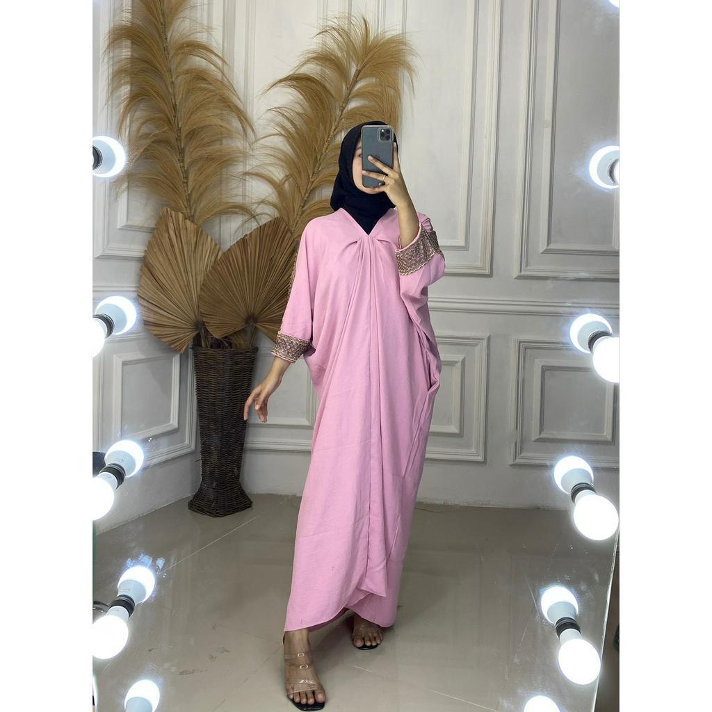 Gamis Kaftan Renda / Kaftan Melia Kombinasi Renda