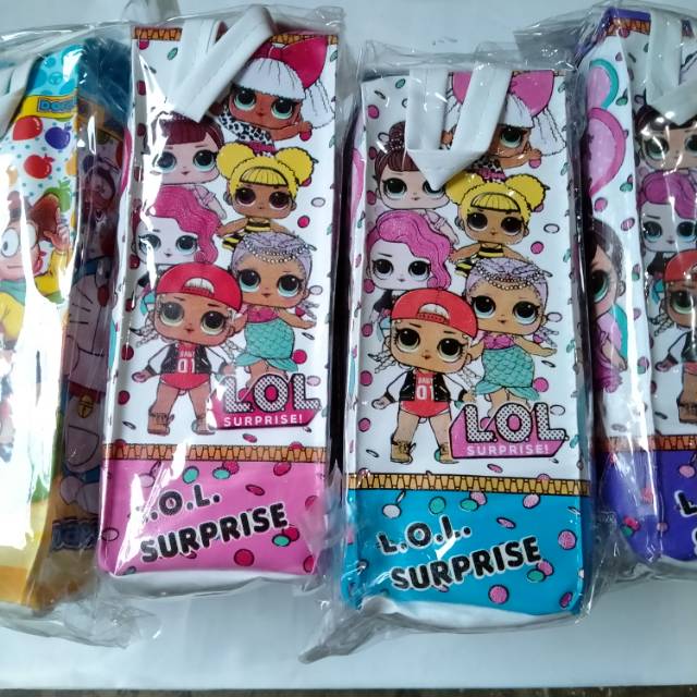 

Tempat/kotak/pinsil/pulpen, resleting, motif .L.O.L