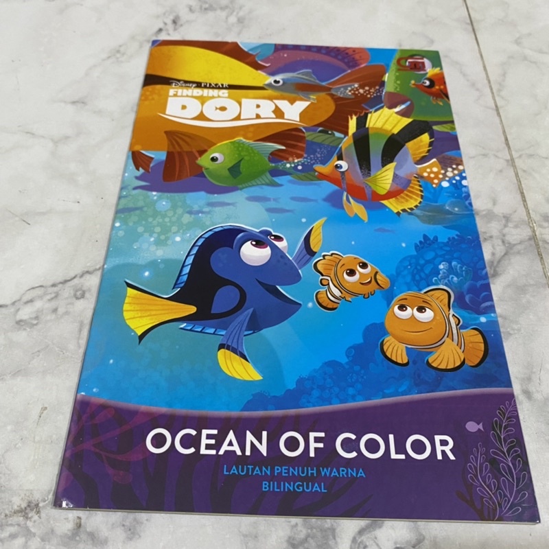 disney finding dory nemo ocean of color / buku cerita anak bilingual bahasa inggris indonesia menemu