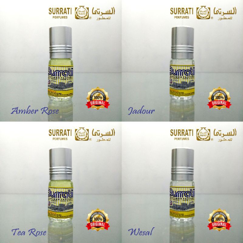 Surrati Parfum Original 3ml Musk al Tahara / Ameer al Oud / Black Oud / Musk Bahry / White Musk / Musky Rose