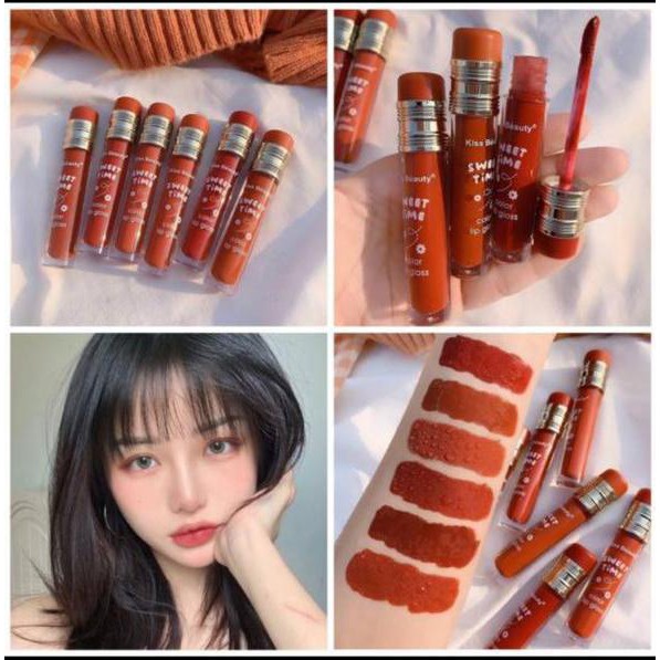 (cyber) cod termurah lipcream sweet Time kiss beauty