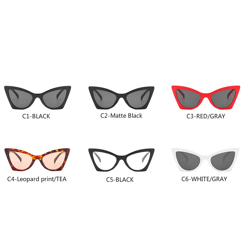 Personalized Retro Big Frame European and American Cat Eye Sunglasses